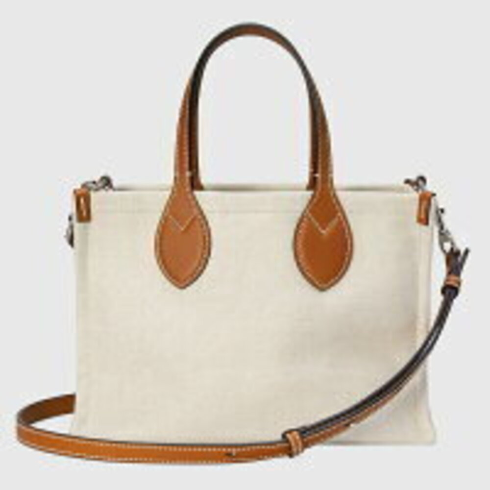 Gucci Tote Bag Beige Canvas - Picture 4 of 5